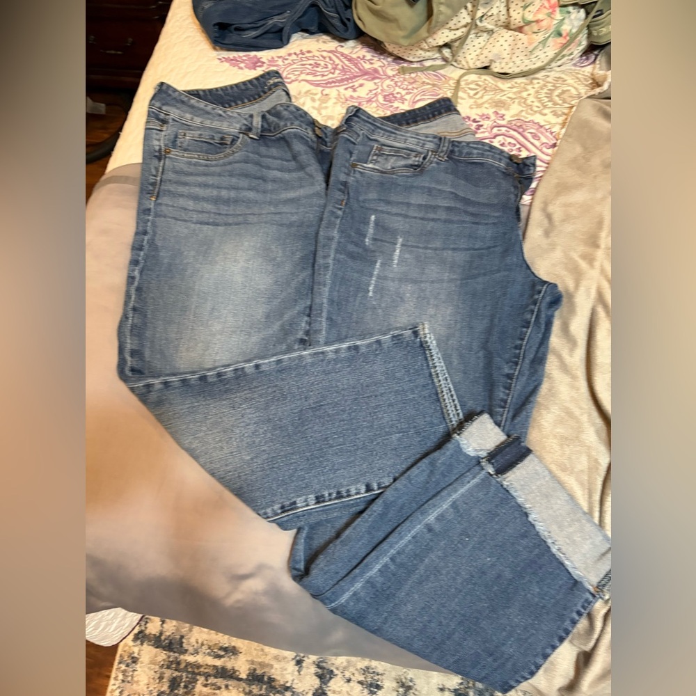 Kut from the Kloth Blue Ankle Jeans size 14 and American Eagle Artist crop sz 14